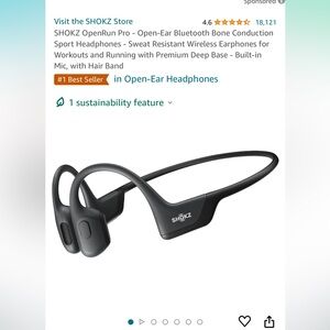 Shokz over the ear bone conducting headphones